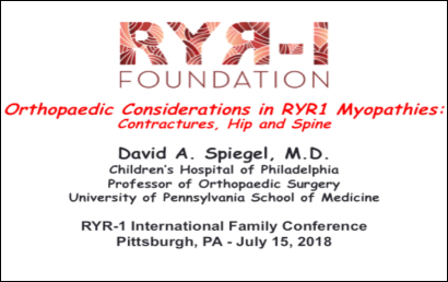 Lecture: Orthopaedic Complications of RYR-1-RD – Dr. David Spiegel