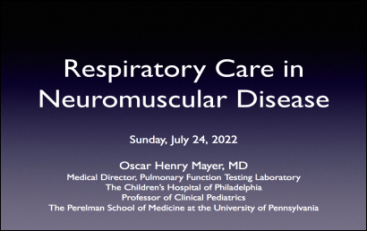 Lecture: Pulmonary Complications of RYR-1-Related Diseases – Dr. Oscar Hank Mayer