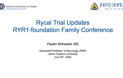 Lecture: Update on Rycal Clinical Trial at NIH