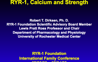 Lecture: The Role of Calcium and the Ryanodine Receptor in RYR-1-Related Diseases
