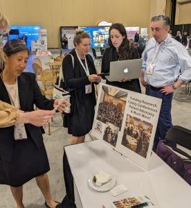 Lindsay Goldberg and Dr. Mike Goldberg interacting with healthcare providers